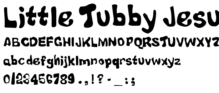 Little Tubby Jesus font